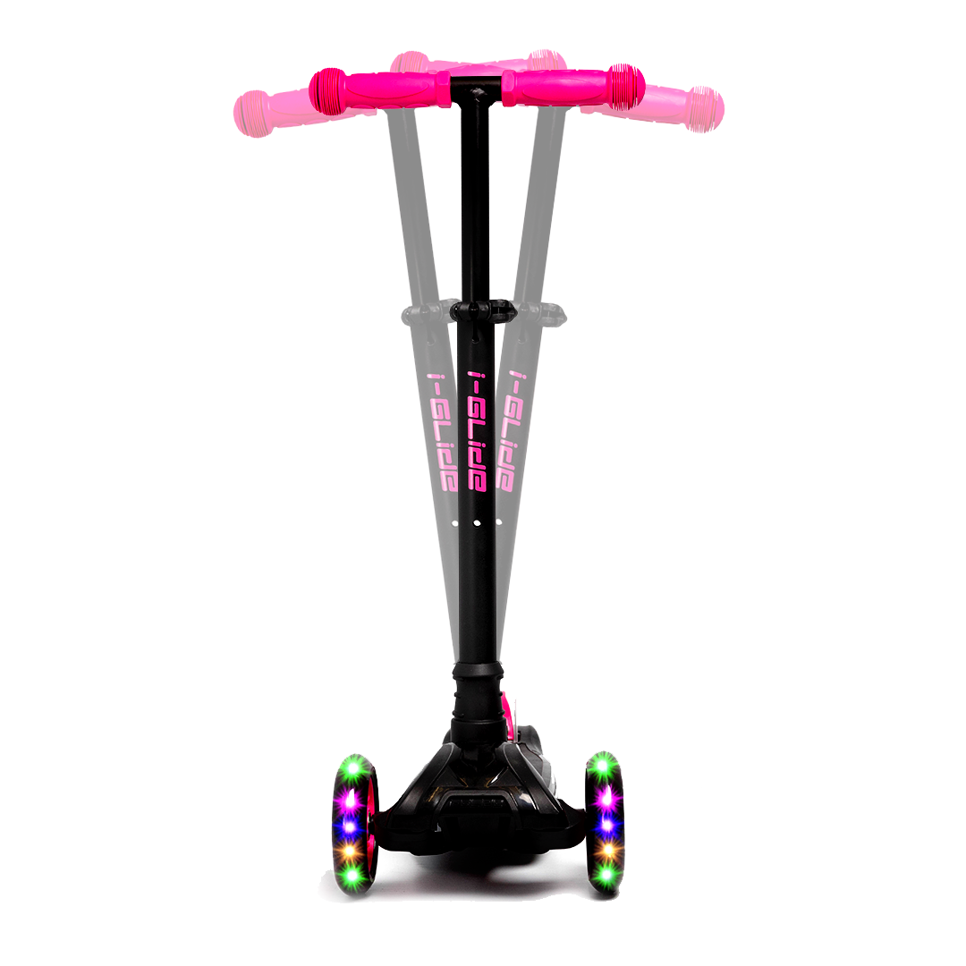 I-GLIDE 3-Wheel Kids Scooter - Black/Pink