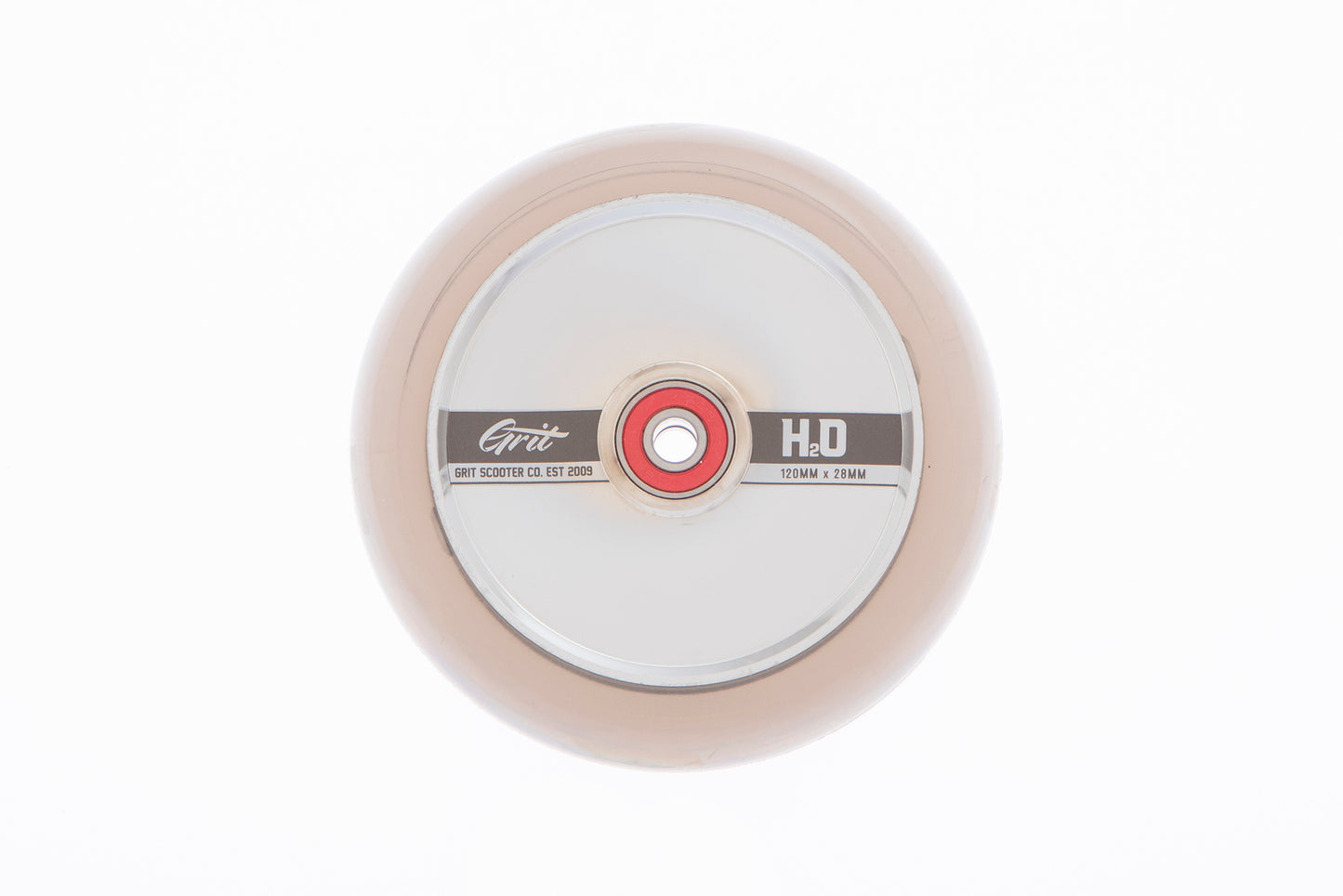 H2O Trans Grey H20 PU Polished Core 120 x 28mm (Pair) Wheels