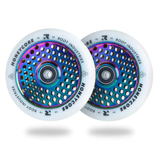 Root Industries HONEYCORE 110mm Wheels - White/Rocket Fuel