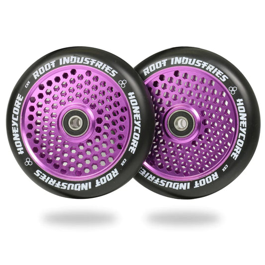 Root Industries HONEYCORE 120mm Wheels - Black/Purple