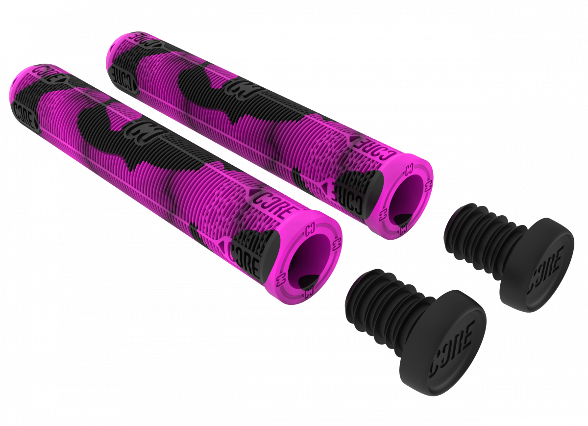 CORE Skinny Boy Handlebar Soft Grips 170mm - Fuchsia (Purple/Black)