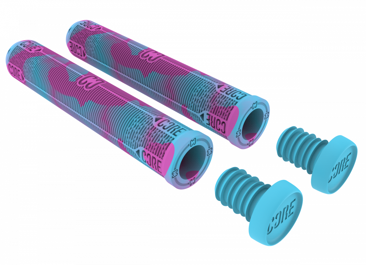 CORE Skinny Boy Handlebar Soft Grips 170mm - Refresher (Pink/Teal)