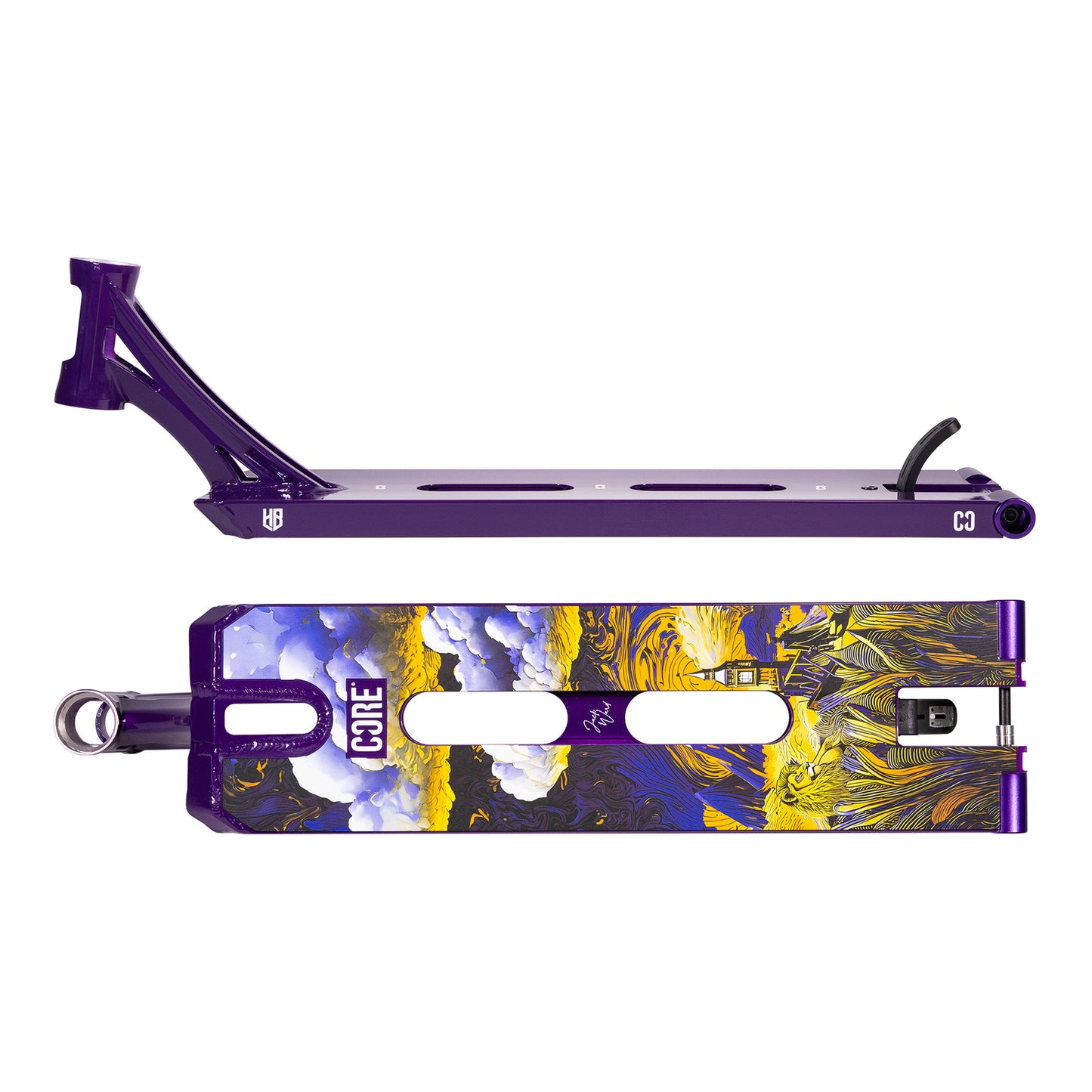 Core ST2 Halfbarz Forged Scooter Deck 6x21  - Purple, Limited Edition