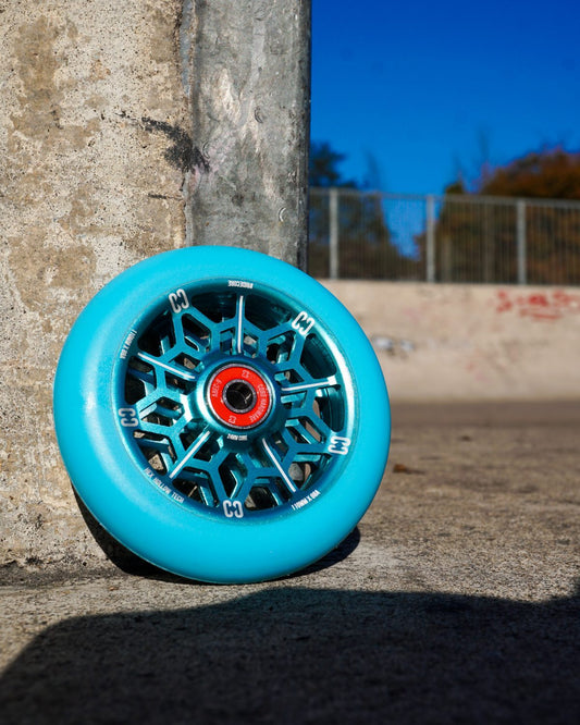 Core HEX HOLLOW Stunt Scooter Wheel 110mm - Mint/Blue (Single Wheel)