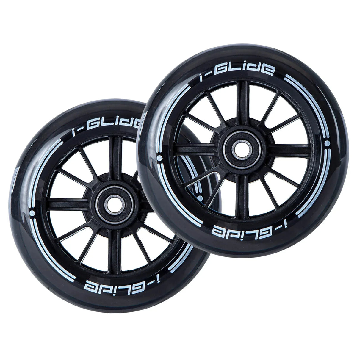I-GLIDE Front Wheels for 3 Wheel Scooter - Black - 2
