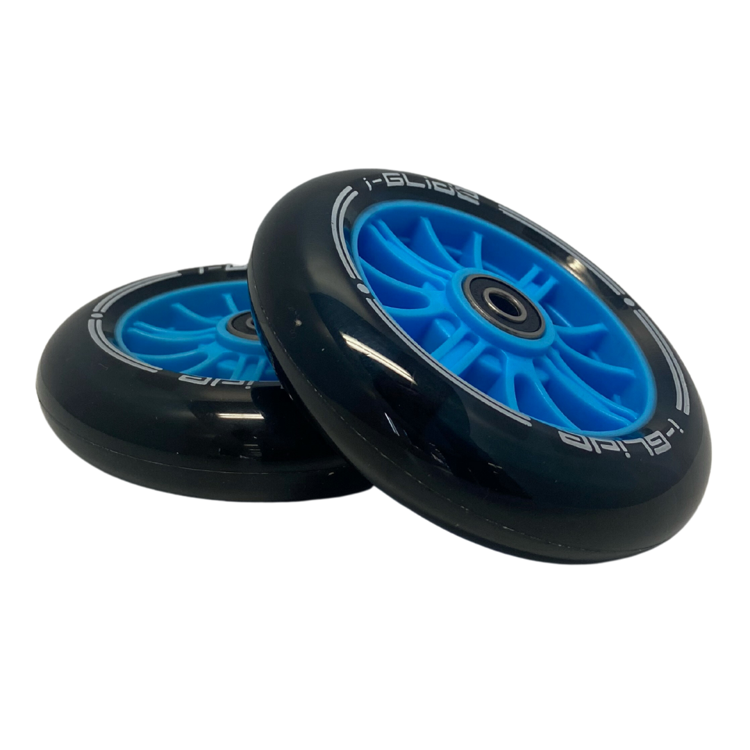 I-GLIDE Wheels Front Wheels for 3 Wheel Scooter Blue