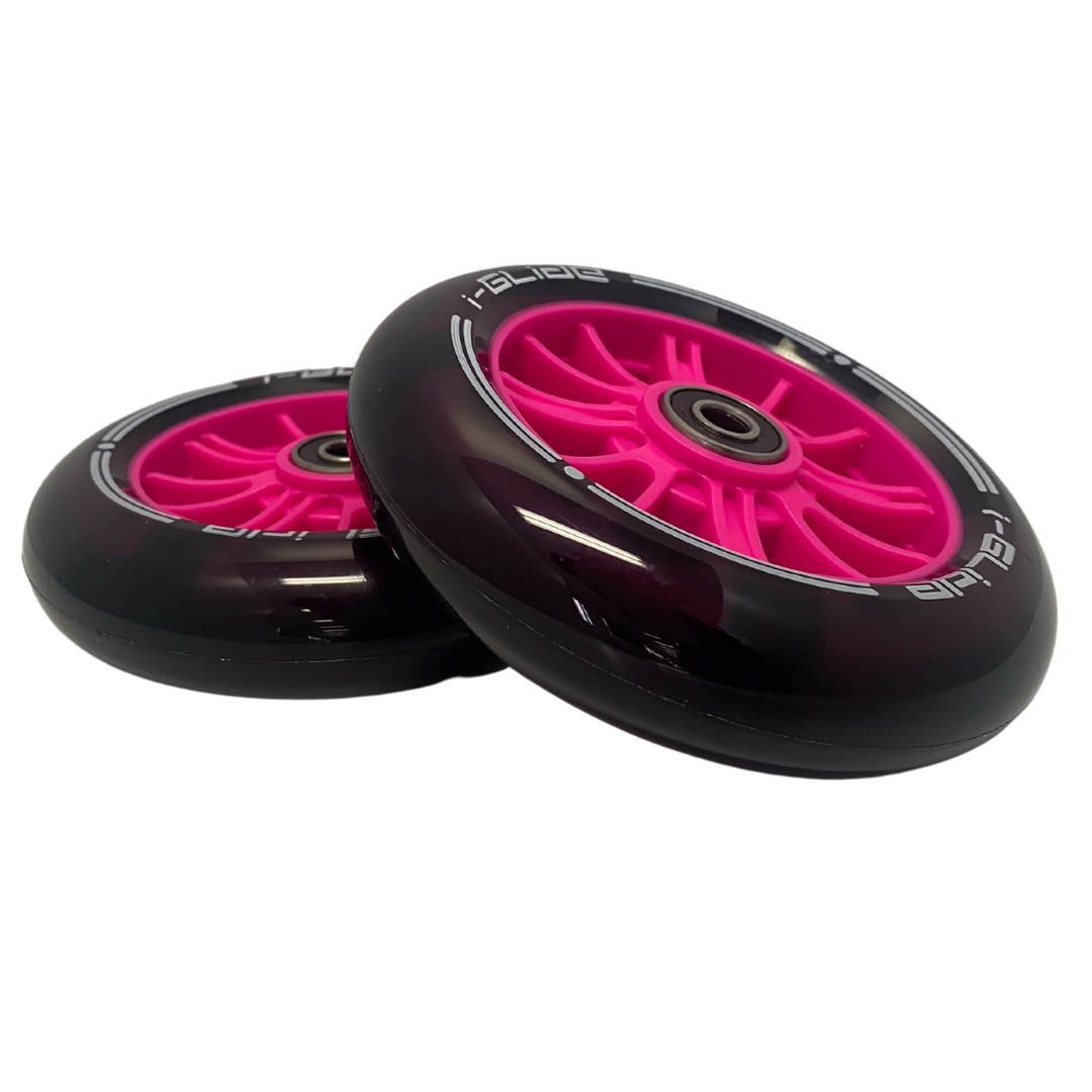 I-GLIDE Wheels Front Wheels for 3 Wheel Scooter Pink