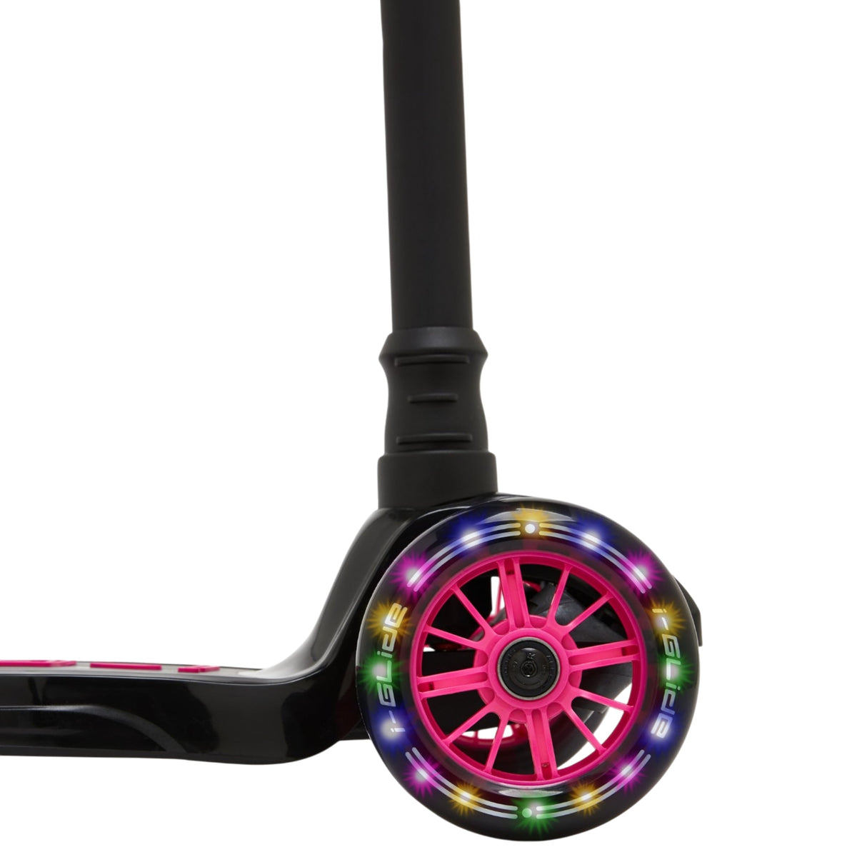 I-GLIDE 3-Wheel Kids Scooter - Black/Pink - wheel