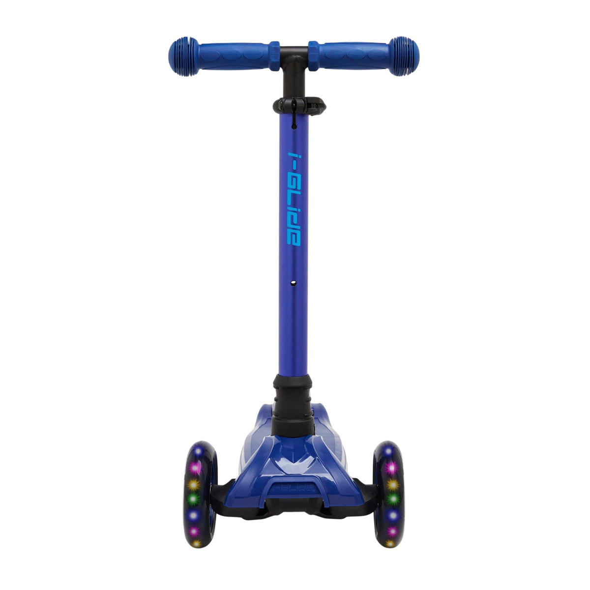 I-GLIDE 3-Wheel Kids Scooter - Blue/Blue - front view