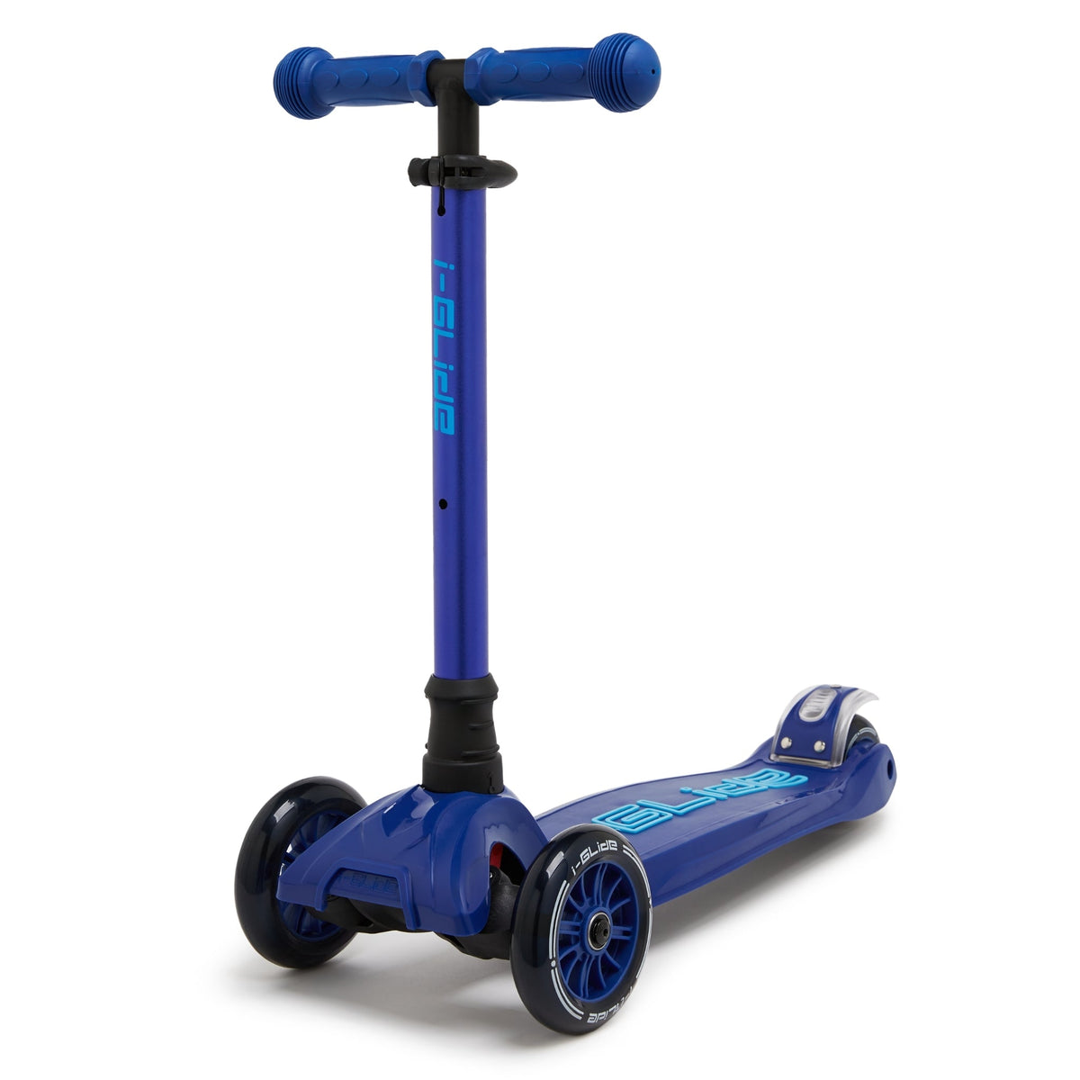 I-GLIDE 3-Wheel Kids Scooter - Blue/Blue - angled view