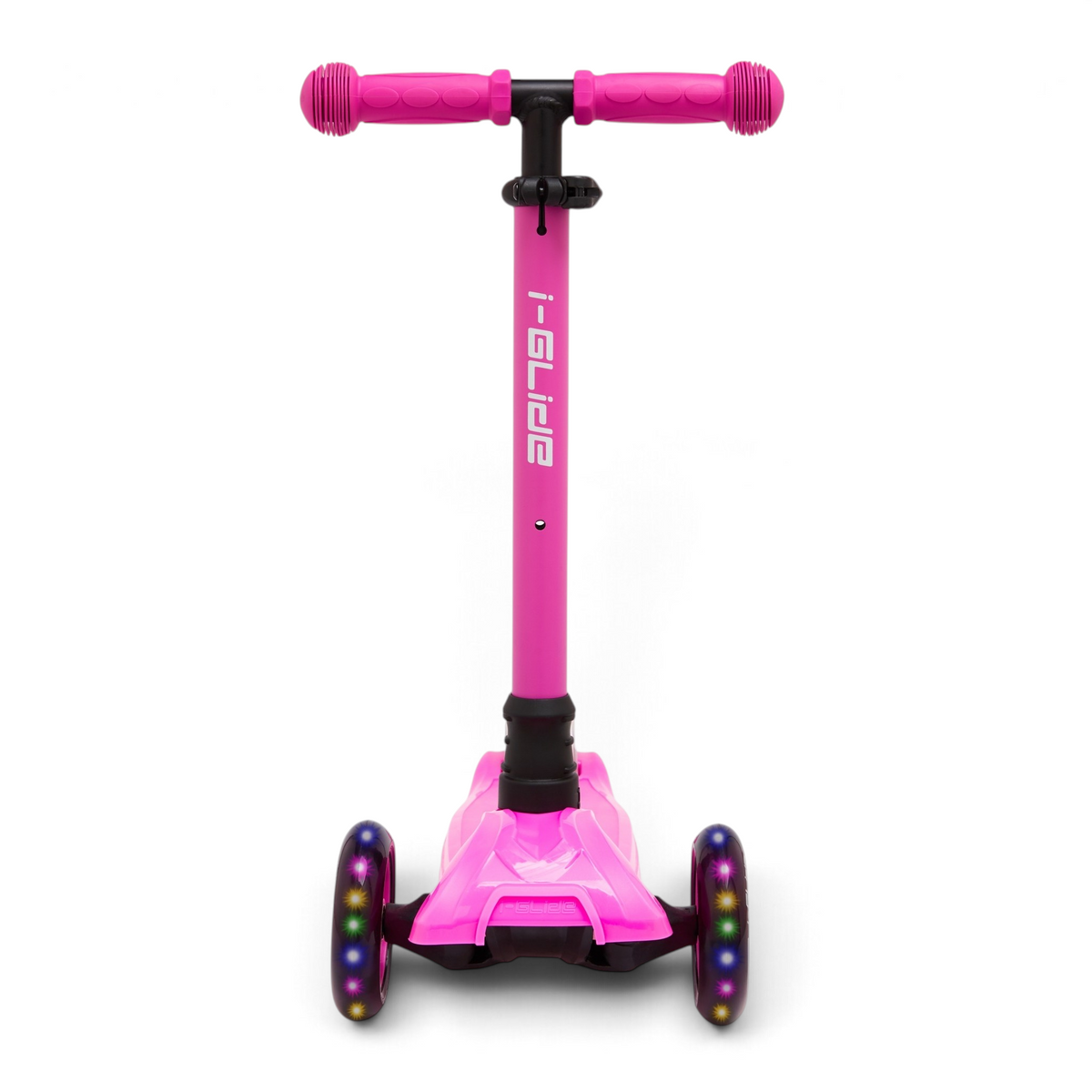 I-GLIDE 3-Wheel Kids Scooter - Hot Pink - front view