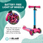 I-GLIDE 3-Wheel Kids Scooter - Pink/Aqua - wheel