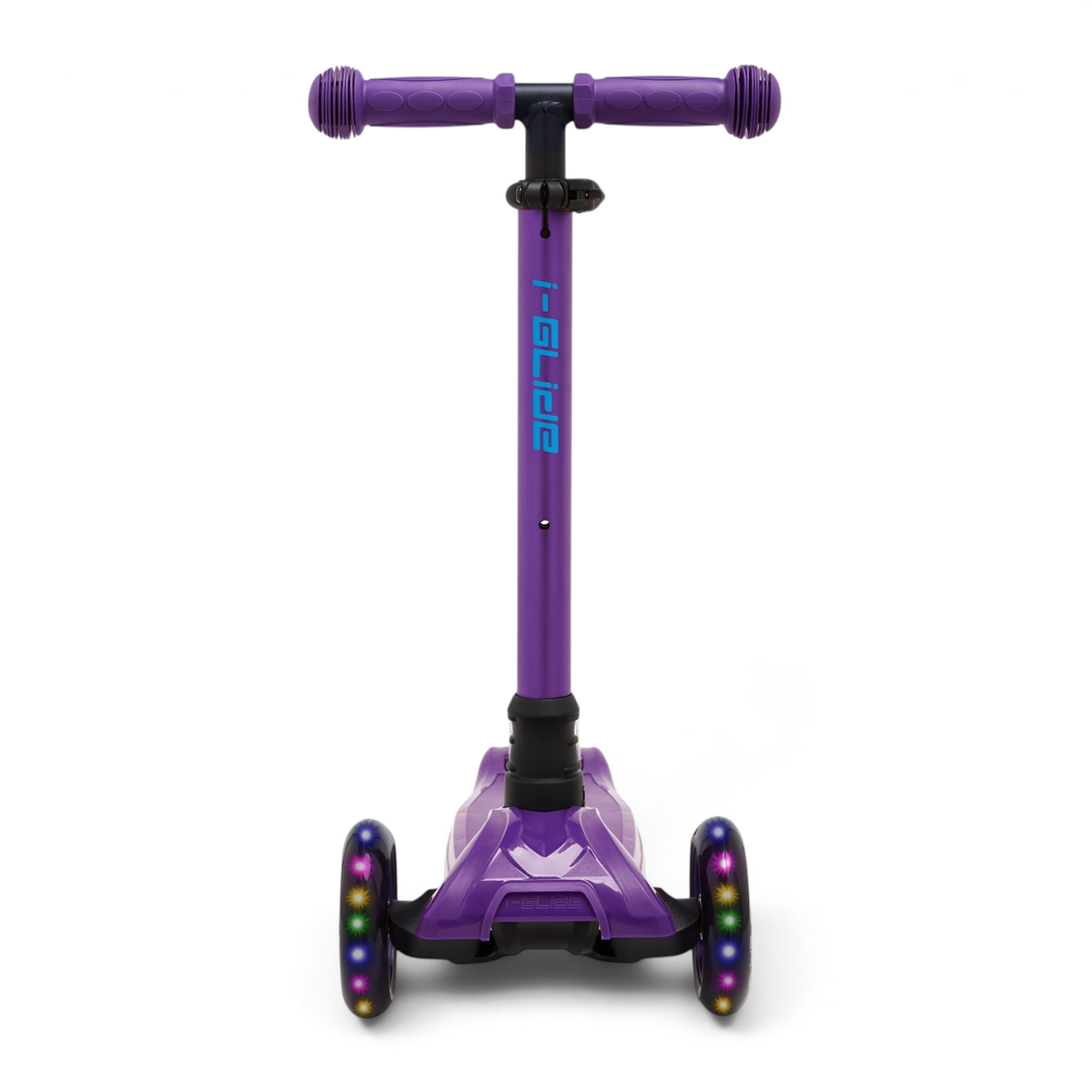 I-GLIDE 3-Wheel Kids Scooter - Purple/Blue - front view
