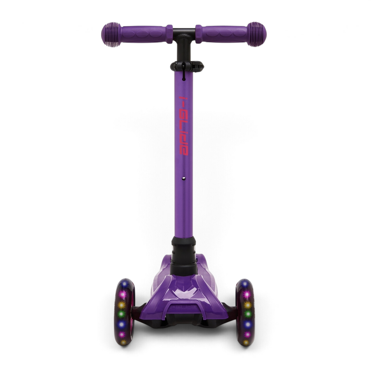I-GLIDE 3-Wheel Kids Scooter - Purple/Pink - front view