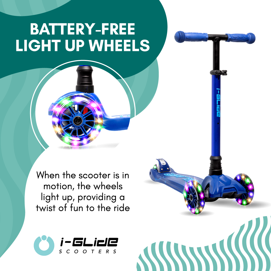 I-GLIDE 3-Wheel Kids Scooter - Blue/Blue