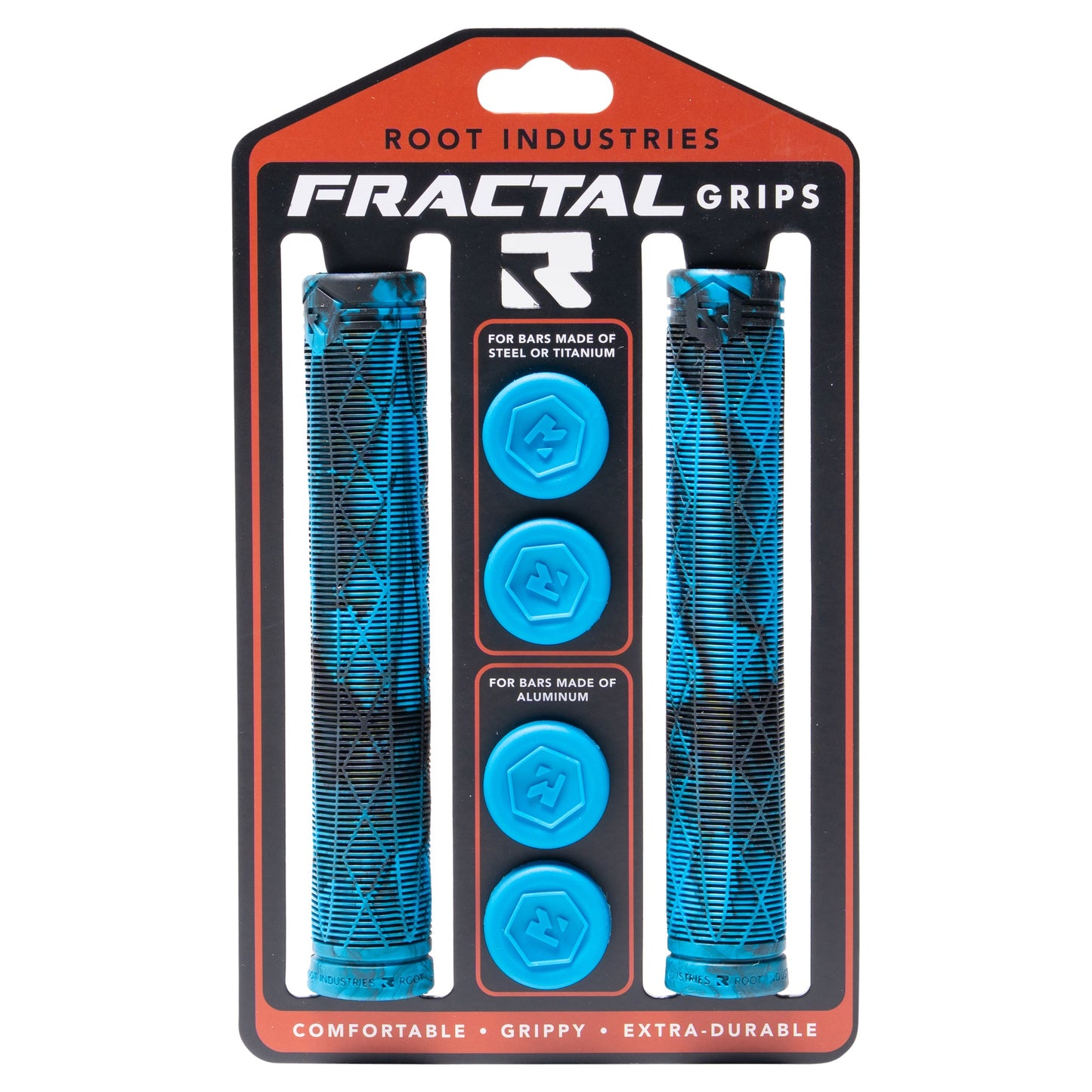 Root Industries FRACTAL Grips - Blue/Black