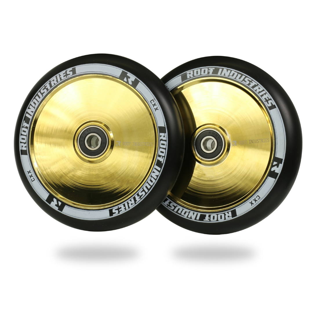 Root Industries Air Wheels 120mm - Black on Gold Rush