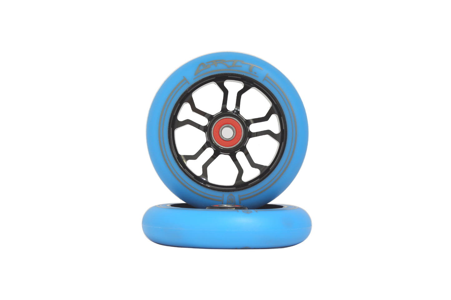 Grit 10R Wheels - 110x24mm Black/Blue PU (Pair)