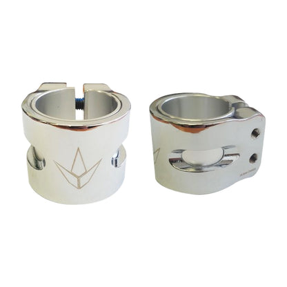 Envy 2 Bolt Oversize Clamp - Chrome - two angles
