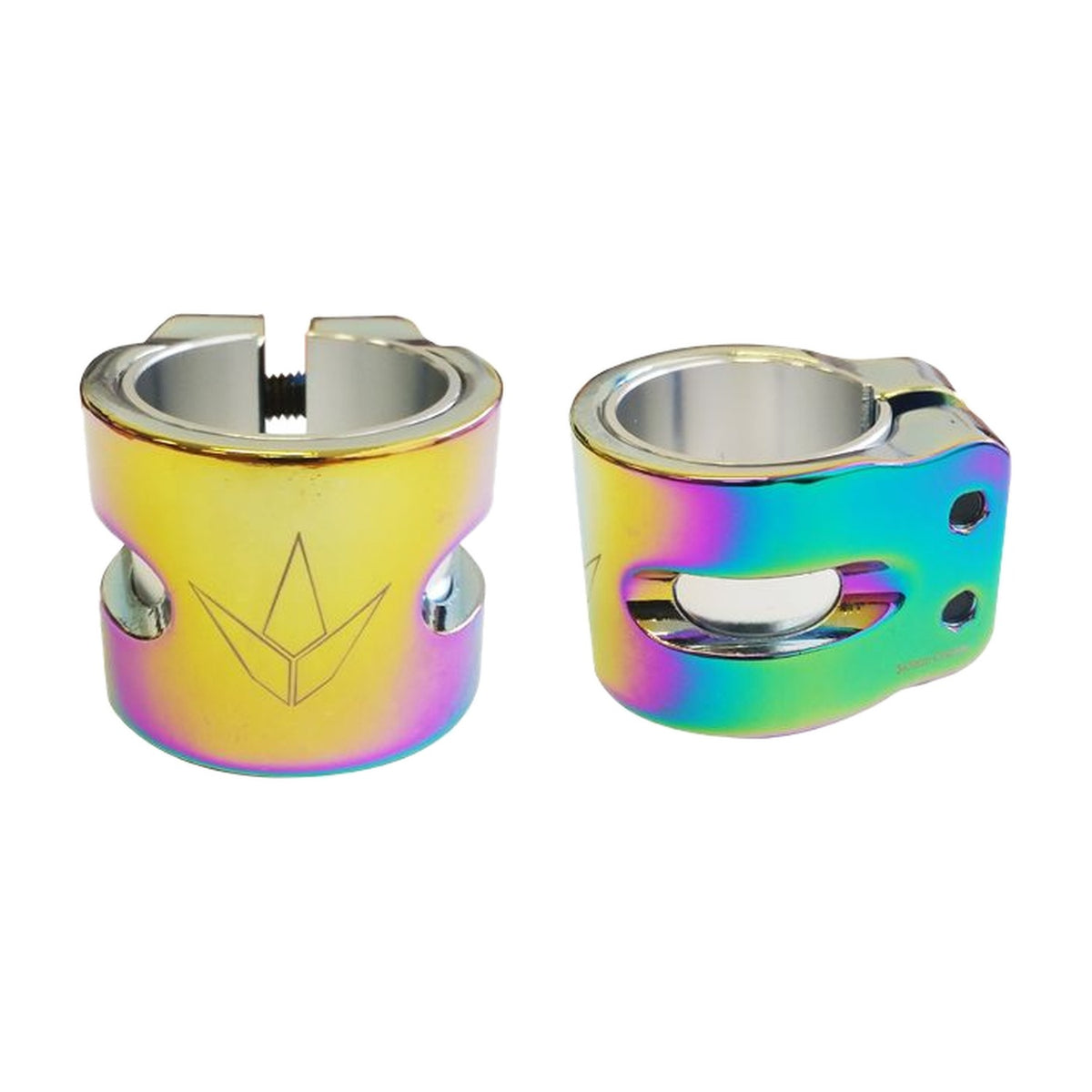 Envy 2 Bolt Oversize Clamp - Oil Slick - two angles