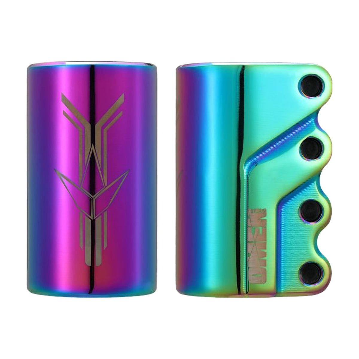 Envy Omen SCS Clamp - Oil Slick - two angles