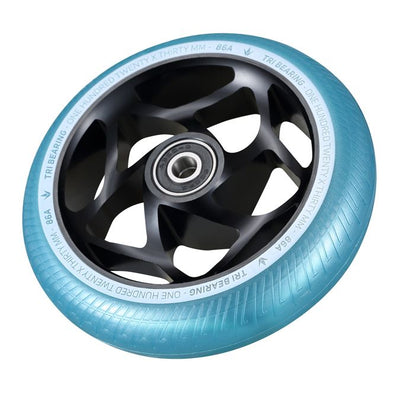 Envy 120mm/30mm TRI Bearing Wheel - Black / Teal (Single)