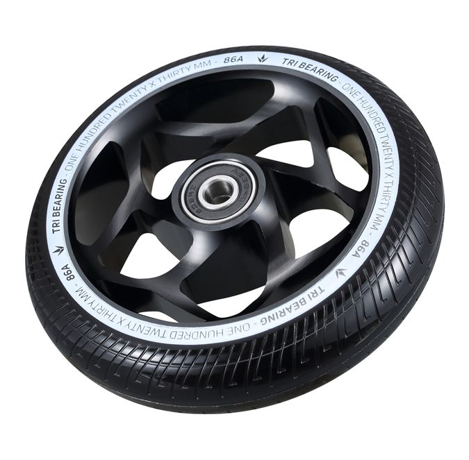 Envy 120mm/30mm TRI Bearing Wheel - Black / Black (Single)