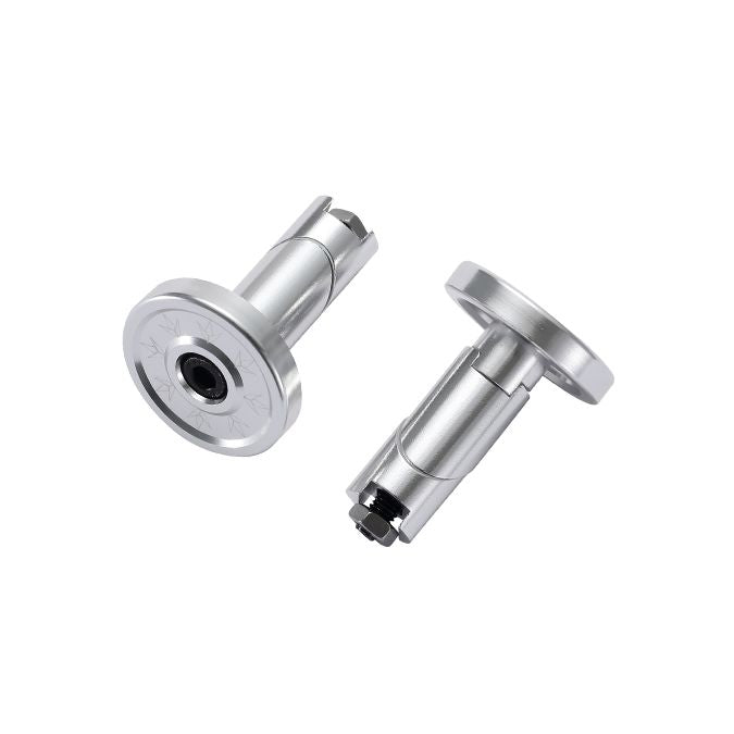 Alloy Bar Ends - Silver Pair
