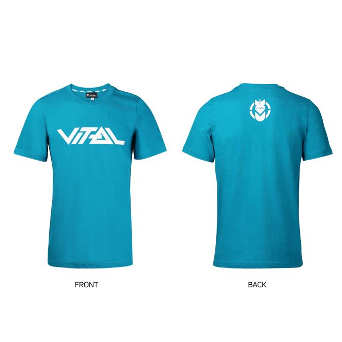 Vital T Shirt Logo Teal Med