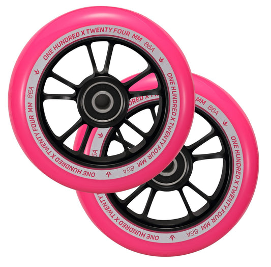 Envy 100mm Wheels (Pair) -  Pink