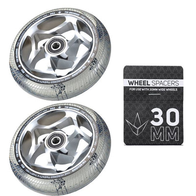 Pair 30mm TRI Bearing Wheels + Wheel Spacer