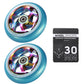 Pair 30mm TRI Bearing Wheels + Wheel Spacer