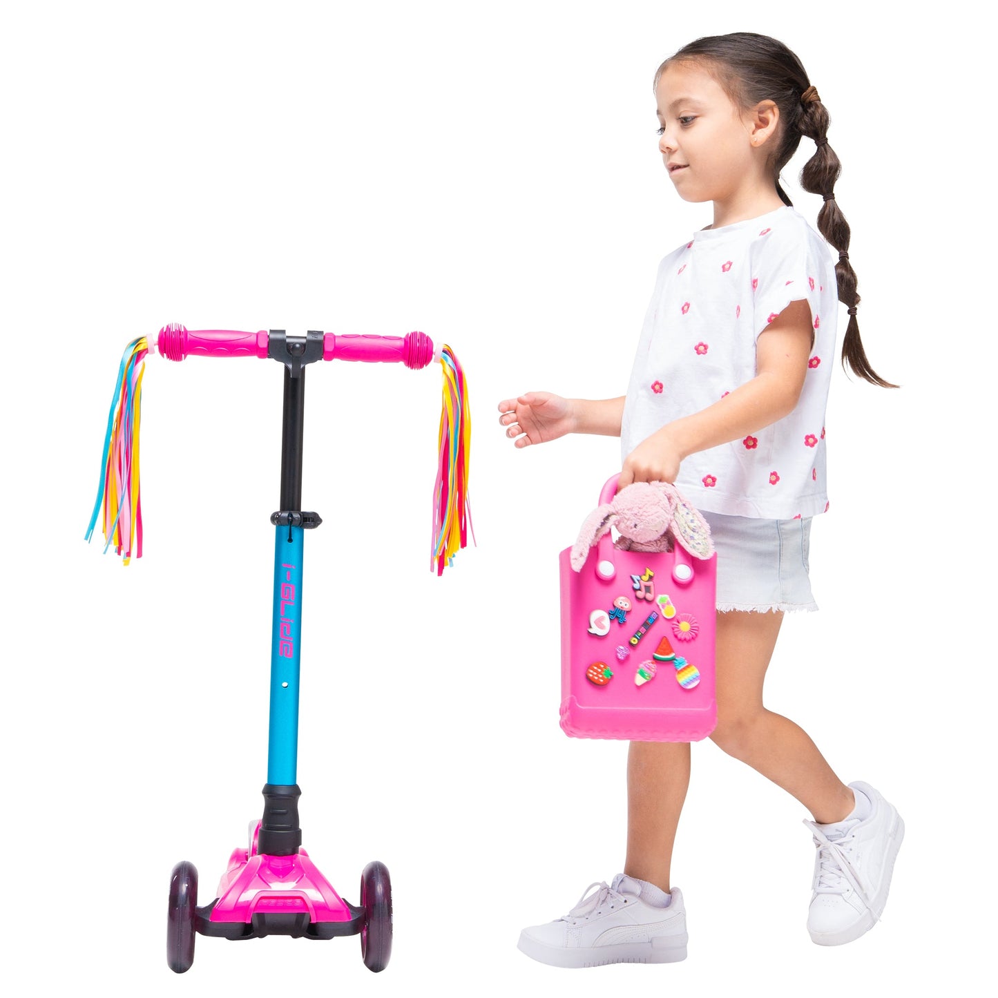 I-GLIDE Adventure Tote Bag with Charms - Pink