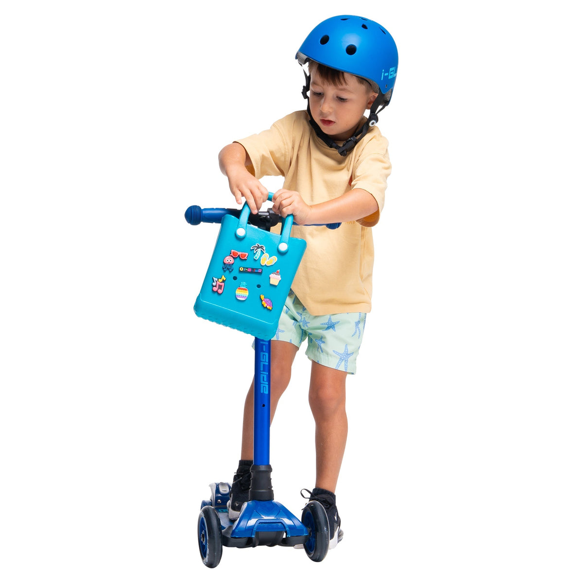 I-GLIDE Adventure Tote Bag with Charms - Turquoise - 3