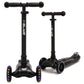 I-GLIDE 3-Wheel Kids Scooter - Black - two angles