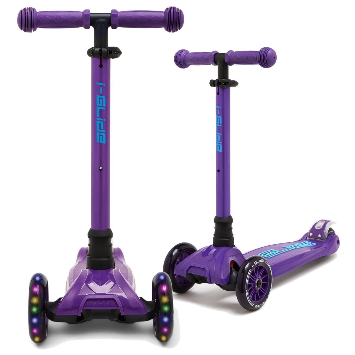 I-GLIDE 3-Wheel Kids Scooter - Purple/Blue