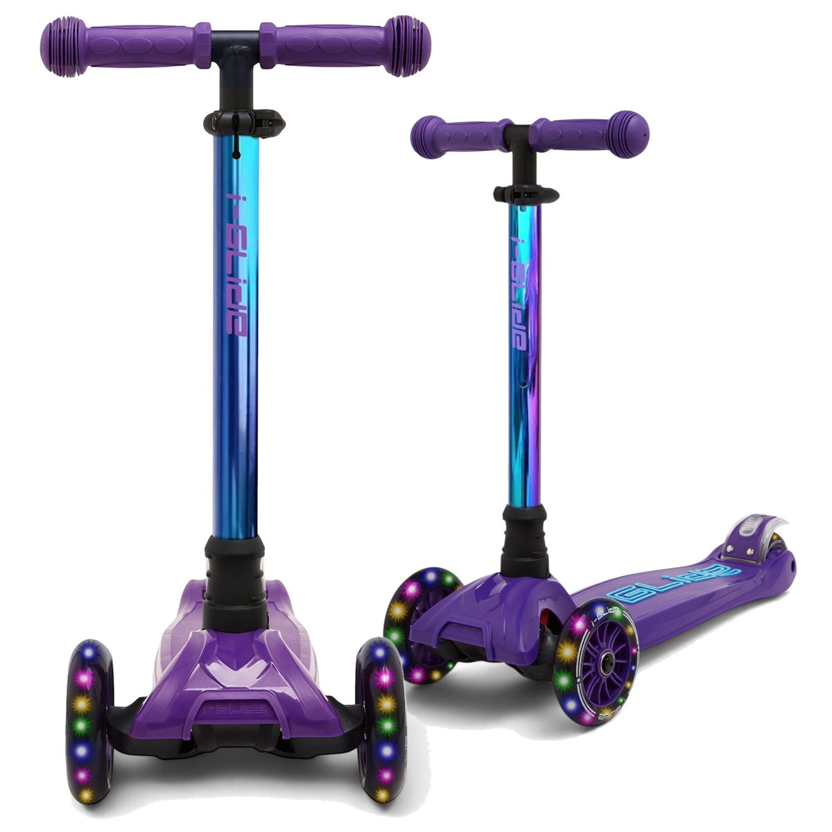 I-GLIDE 3-Wheel Kids Scooter - Limited Edition Purple/NeoChrome