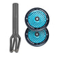Unfair FX-1 Fork + Root Honeycore 110mm Wheels Saver Pack – Graphite / Black on Sky Blue