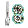 Unfair FX-1 Fork + Root Lotus 110mm Wheels Saver Pack – Mirror / Blue on Gold Splatter