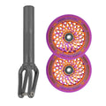 Unfair FX-1 Fork + Root Lotus 110mm Wheels Saver Pack – Graphite / Purple on Burnt Orange