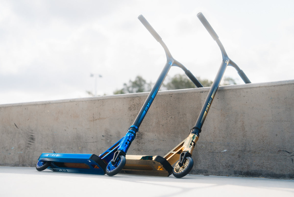 Root Industries Type R GT completes leaning on a skatepark wall
