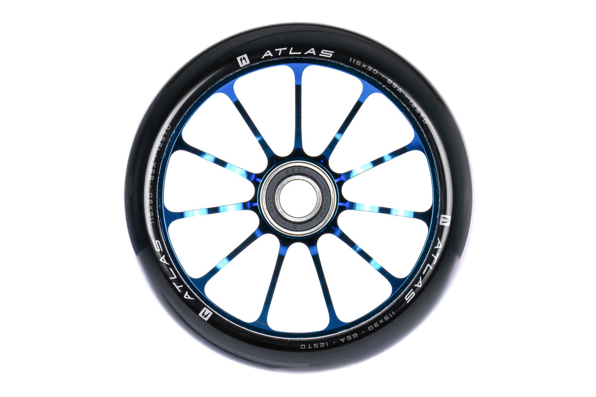 Ethic DTC Atlas 12STD Wheels 115mm (Pair) - Chrome Blue